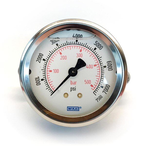 38680 WIKA HP 07,500PSI Liquid Filled 2.5" Face Air Pressure Gauge